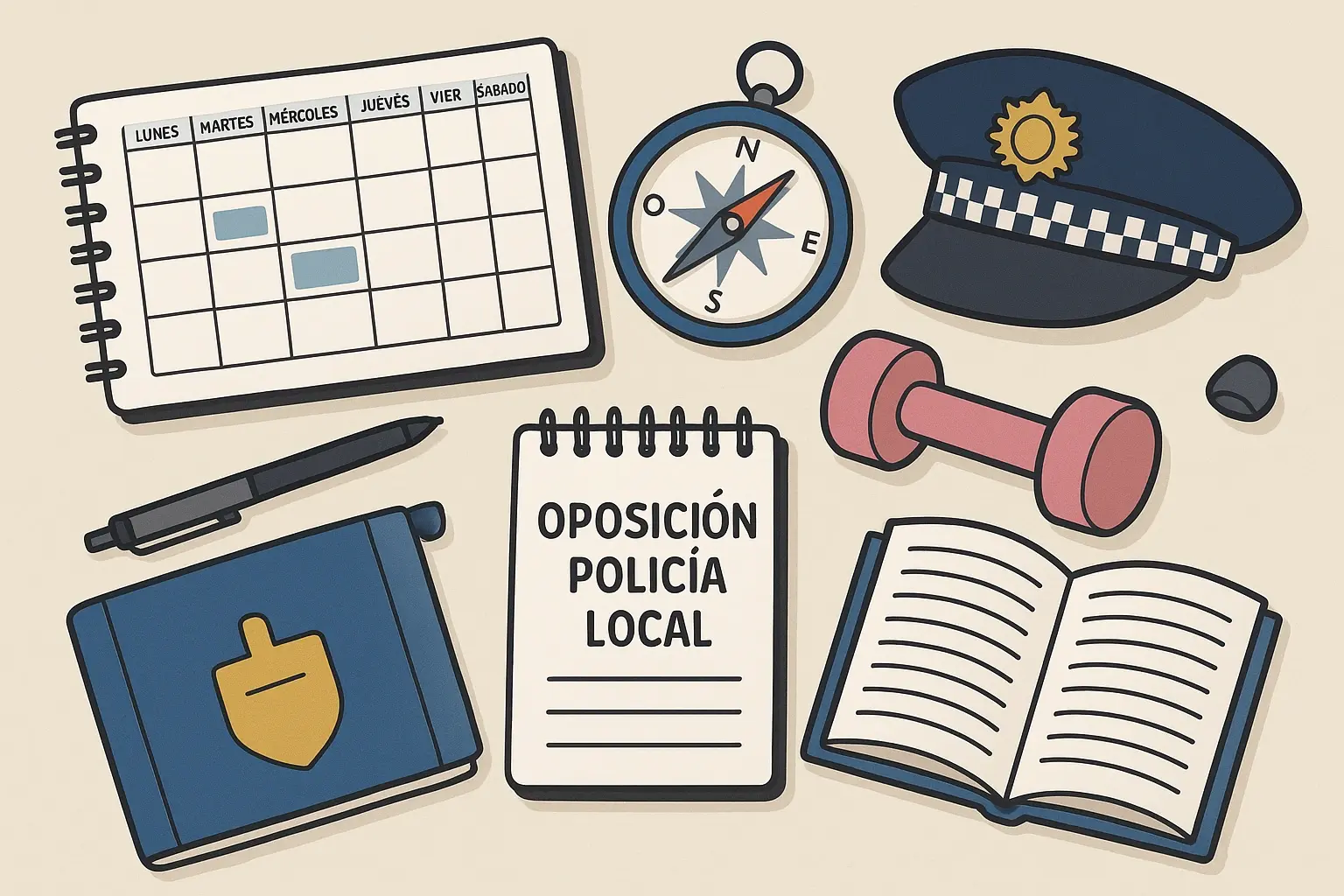 🧭 Planificación semanal ideal para preparar la oposición a Policía Local